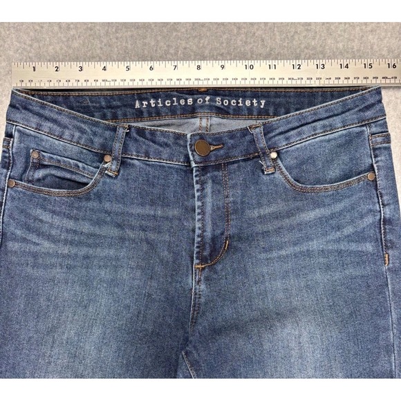 Articles Of Society Sz 28 Jeans Faith Flare Mid Rise Hippie Retro Boho Festival - Picture 10 of 14